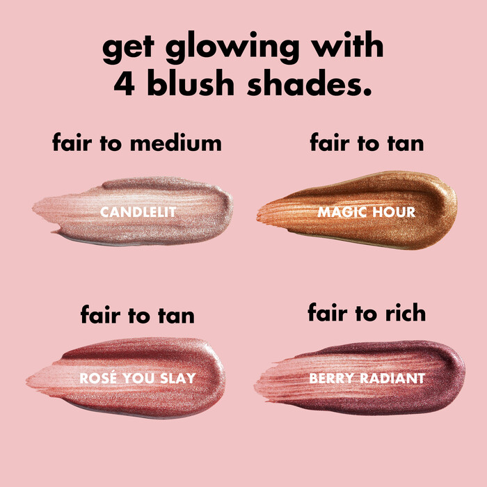 Halo Glow Blush Beauty Wand, Candlelit - Light Peach for Fair/Medium