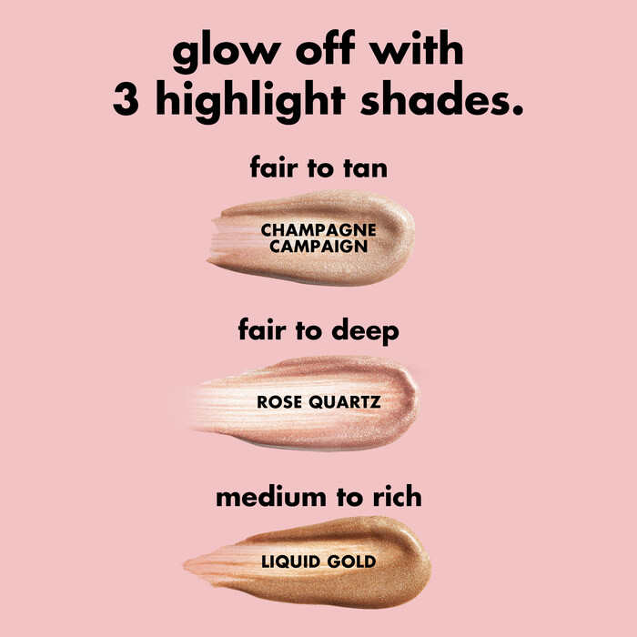 Halo Glow Highlight Beauty Wand, Liquid Gold - Gold for Medium/Rich